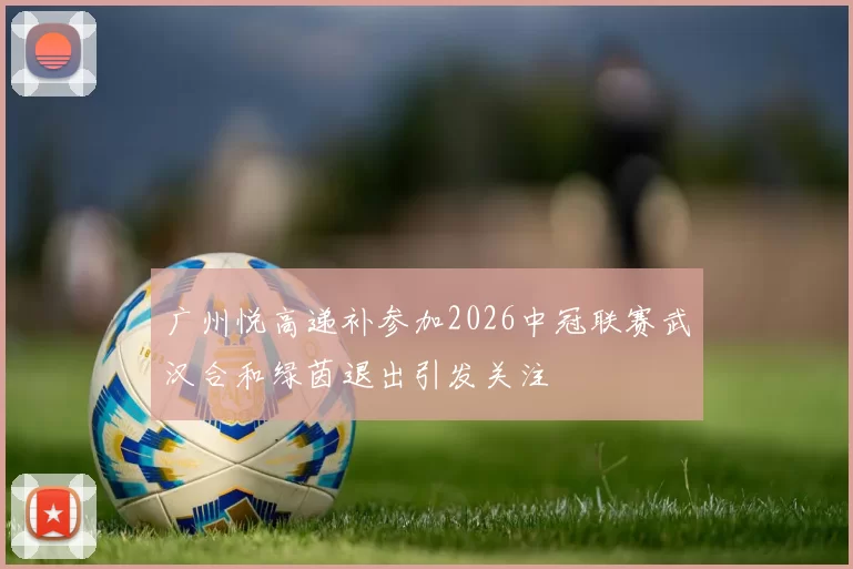 广州悦高递补参加2026中冠联赛武汉合和绿茵退出引发关注